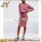  China Midi Sweat Dress Ribbed Hoody Dress Pink Dress Clothing