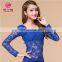 Sexy elegant lace long sleeve egyptian women belly dance top blouse clothes S-3017#