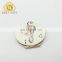 Gold Musical Note Round Shape Compact Leather Mirror