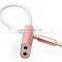 3.5mm Dual Double Jack Splitter Audio Share Music Cable Adapter for Earphone