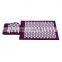 High Quality Private Label Flower of life Fiber Plastic Spike Back Neck Pain Acupressure Mat Pillow Set