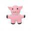 Pink pig interactive dog toy pet latex toy with squeaker