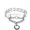 Hot sale double row chain collar chrome dog collar