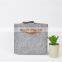 big size grey color christmas felt storage basket organizer