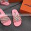 Fashion new women indoor pink rhinestone bling diamond sweet outdoor flat ladies summer pool slipper slide sandals shoes