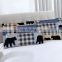 Ultrasonic Christmas Quilt Sets Cartoon Blue Moose Summer Quilt for Kids Lightweight Microfiber Bedspreads