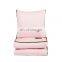 luxury cotton satin portable foldable throw pillow travel sofa blanket