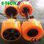 High quality 3" 3inch 12v 24v 36v  single shaft brushless  PU solid  tire hub motor