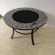 Upgraded] FEMOR Large 3 in 1 Fire Pit with BBQ Grill Shelf,Outdoor Metal Brazier Square Table Firepit Garden Patio Heater/BBQ/Ice Pit with Waterproof Cover (Fire Pit & Grill)