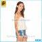 2016 Cross back plain girls cool summer fancy tops for ladies