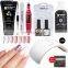 UV nail art kit with 24w led lamp poly gel set with base coat and top coat gel nail polish kit