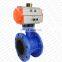 Bundor Pneumatic Stand Double Flange Butterfly Valve Manufacture