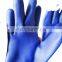 Thermal Lined Sandy Finish Blue PVC Supported Gloves For Winter