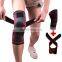 Cross fit training knee pads brace compression sports knee sleeve support with adjustable straps