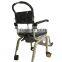 bath portable old people wide seat back folding sliding shower toilet commode chair with armrest footrest