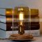 Antique Led Edison Bulb Table Lamp Wooden Base Desk Lamps Indoor Table Lamp With Glass Cover