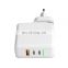2021 Mini Slim Led High-speed 65w PD Gancharger Three Port Super Quick Charging Power Adapter GaN Fast Wall Charger
