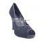 Hollow out lace brand new design beeptoe party wear high heels dress shoes