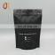 Custom Printed Food Aluminum Foil Zipper Black Matte Packaging Bags for Coffee Tea Powder