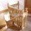 Low cost wooden curved staircase, indoor solid wood staircase designs