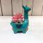 Custom mini vase home decorative desktop cute cartoon ceramics potted artificial plant in vase plastic plant