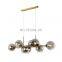 Postmodern Simple Design LED Pendant Lamp Modern Clear Glass Chandelier For Indoor Bedroom Decoration