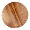 Custom Round Solid Wooden Chopping Board with Juice Groove Serving Food Natural Acacia Wood Kitchen Thick Cutting boards