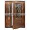 Laser cut turkish style exterior double metal stainless steel security front entry door design