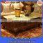 tempered glass oak coffee table design