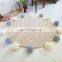 Hot Sale Children's Day Gift Sweet Beige Pom pom round crochet rug Decor Wholesale Vietnam Supplier