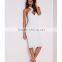 halter neck cross over detail fashion dress sexy bodycon dress lady party dress