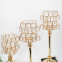 European Crystal Rubik's Cube Candlestick Golden Iron Hollow Ornaments Crafts Romantic Candlelight Dinner Wedding Ornaments