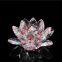 Colored Artificial Crystal Candle Holders Flower Buddhist Candlestick Glass Lotus Base Lanterns Candles Decoration Jars