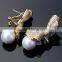 High Quality Shell Pearl Luxury Bridal Jewelry Earing Fashion Gold Ladies Earrings Design