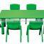 Height adjustableJT-2315 preschool kindergarten six seats cheap kids plastic party study table and chair set