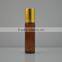 cosmetic packaging 10ml amber lip balm containers roll on glass bottles