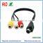 Mini DIN 7 Pin to 3 RCA MALE TO FEMALE Audio Video Cable