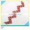 Garment Decoration Applique Hotfix Red Beads Mix Glass Rhinestone Patch 12x38cm