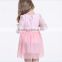 2015 Newest Spring Girl Dresses Girl Lace Bowknot Front Child Clothes Long Sleeve Princess Dress Girl Dress1434
