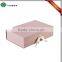 custom design paper folding gift box with ribbon closure