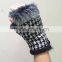 2015 fashion newly Swallow Gird rabbit fur fingerless gloves hot-selling safety winter gloves wholesale