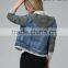 clothing manufacturer wholesale latest young girl's short denim jean jacket wholesale women jacket