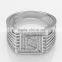 CYW Trendy prevalent silver men ring model with cubic jewelry male ring