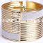 New Punk Gold Plated Bangle Jewelry Sticker Color Wider Cuff Bracelets For Women