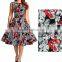 Women's cotton short frock designs rockabilly swing prom vintage dress 50s