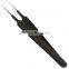 Eyebrow Tweezers / Eyelash Extension Tools Black Coated