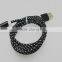 Metal Shell Micro USB Charger Cable 1M Braided Nylon V8 Data Sync Charging Cord Adpter Line