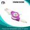 Quality First Offer Free Sample USB to microusb adapter stretch retractable charging usb cable