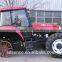 Top Quality !! 130 hp 4WD Farm tractors with implements,front end loader,backhoe,log trailer with crane