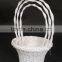 Round Baskets for Willow Wicker Flower With High Handle Factory Supplier